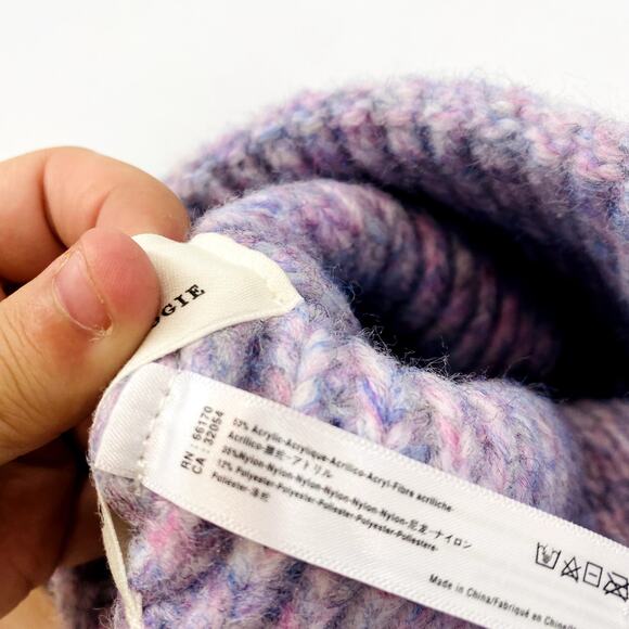 Anthropologie purple ribbed beanie main image 5